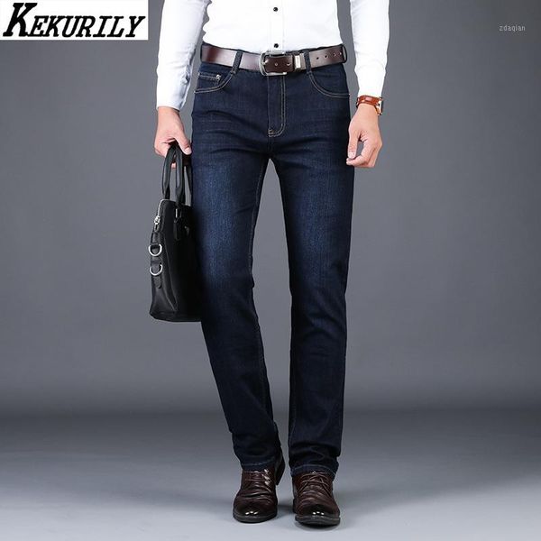 men's jeans autumn winter men stretch straight pants thick denim long trousers business casual for plus size, Blue
men's jeans autumn winter men stretch straight pants thick denim long trousers business casual for plus size, Blue