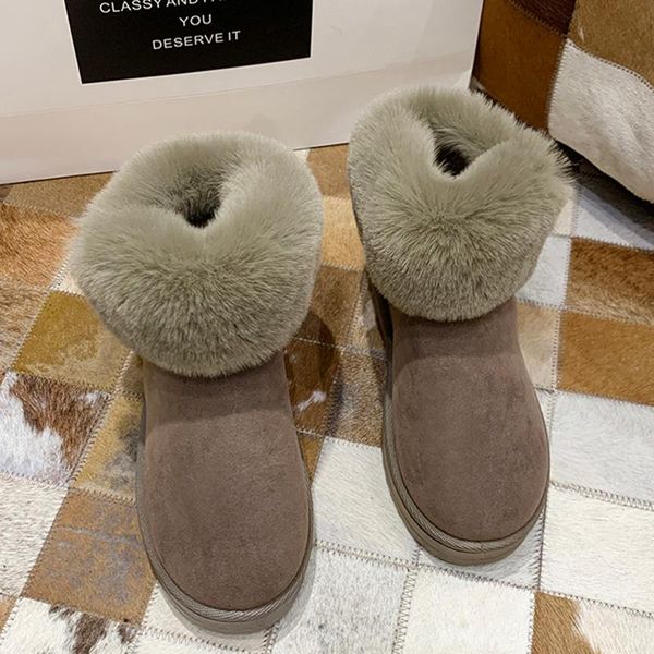 lucyever fluffy fur flat ankle boots for women 2020 thick plush warm winter snow boots woman slip on ladies platform shoes, Black
lucyever fluffy fur flat ankle boots for women 2020 thick plush warm winter snow boots woman slip on ladies platform shoes, Black