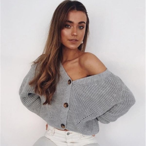 2019 long sleeve button v neck sweater casual fashion knitted cardigans sweater women solid basic autumn winter jumpers1, White
2019 long sleeve button v neck sweater casual fashion knitted cardigans sweater women solid basic autumn winter jumpers1, White