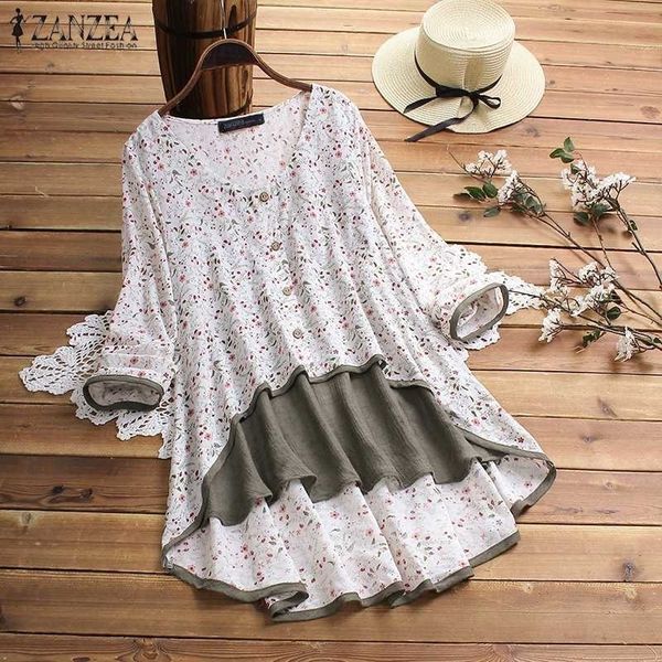 zanzea vintage women's summer blouse casual long sleeve printed shirts female fake two pieces blusa asymmetrical tunic y200422, White
zanzea vintage women's summer blouse casual long sleeve printed shirts female fake two pieces blusa asymmetrical tunic y200422, White