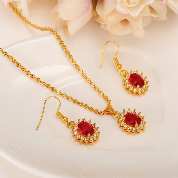 bangrui luxury gold color round jewelry earring and pendant sets for women wedding with red cubic zircon, Silver
bangrui luxury gold color round jewelry earring and pendant sets for women wedding with red cubic zircon, Silver