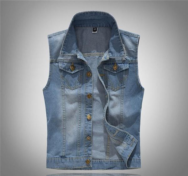puimentiua mens denim jeans vest coat ripped slim pocket sleeveless jacket 5xl spring male streetwear cowboy waistcoat jackets, Black;brown
puimentiua mens denim jeans vest coat ripped slim pocket sleeveless jacket 5xl spring male streetwear cowboy waistcoat jackets, Black;brown