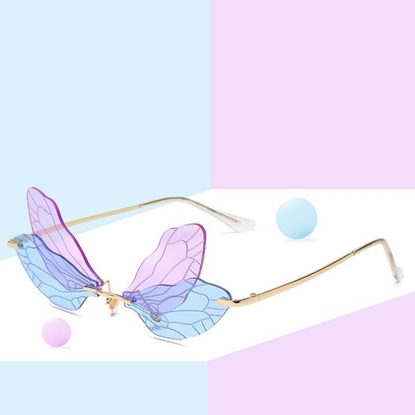 2021 Fashion Party Sunglasses Women Vintage Dragonfly Steampunk Sunglasses Men Rimless Clear Ocean Lens Eyewear Shades UV400, White;black
2021 Fashion Party Sunglasses Women Vintage Dragonfly Steampunk Sunglasses Men Rimless Clear Ocean Lens Eyewear Shades UV400, White;black