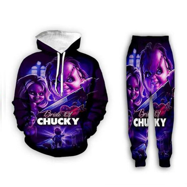 2021 new men/womens halloween terror chucky 3d print fashion tracksuits crewneck hip hop sweatshirt and pants + hoodies s01, Gray
2021 new men/womens halloween terror chucky 3d print fashion tracksuits crewneck hip hop sweatshirt and pants + hoodies s01, Gray