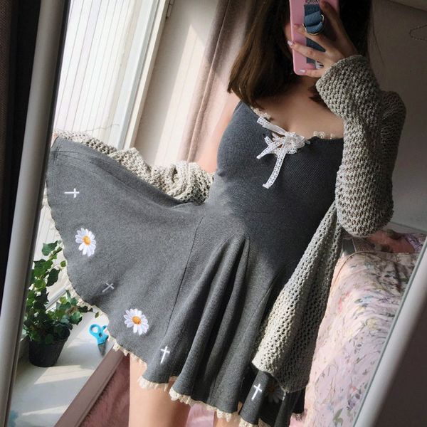 2021 harajuku daisy embroidery for women college cotton cute fashion strap lace female emnh, Black;gray
2021 harajuku daisy embroidery for women college cotton cute fashion strap lace female emnh, Black;gray