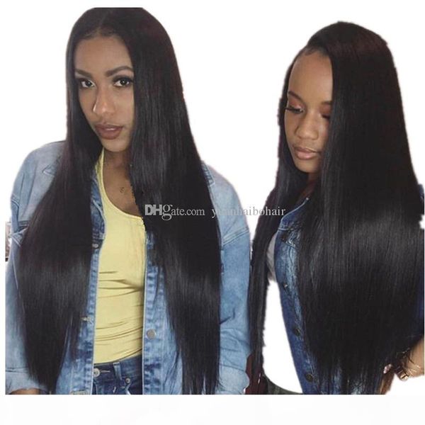30inch 1b silky straight european long virgin human hair lace front wigs ing, Black;brown
30inch 1b silky straight european long virgin human hair lace front wigs ing, Black;brown