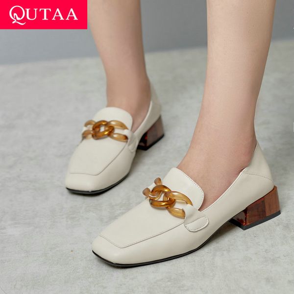 qutaa 2020 retro square toe slip on women single shoes fashion chains square heel soft cow leather women pumps big size 34-42 y200702, Black
qutaa 2020 retro square toe slip on women single shoes fashion chains square heel soft cow leather women pumps big size 34-42 y200702, Black