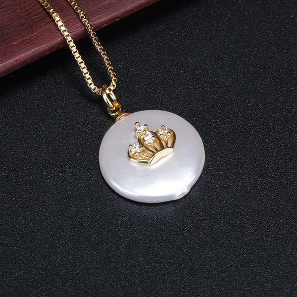 white blue cz pave crown charm pearl bead chic dainty gold link chain pendant choker necklace for women daily jewelry, Golden;silver
white blue cz pave crown charm pearl bead chic dainty gold link chain pendant choker necklace for women daily jewelry, Golden;silver