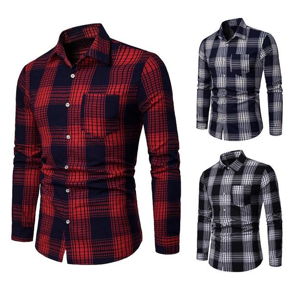 casual men plaid shirt spring autumn flannel shirt men dress shirts fashion long sleeve slim fit chemise homme cotton male, White;black
casual men plaid shirt spring autumn flannel shirt men dress shirts fashion long sleeve slim fit chemise homme cotton male, White;black