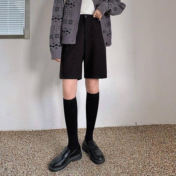 women's shorts going out casual women loose high waist winter autumn woolen black straight pantaloncini clothing ef50ws, White;black
women's shorts going out casual women loose high waist winter autumn woolen black straight pantaloncini clothing ef50ws, White;black