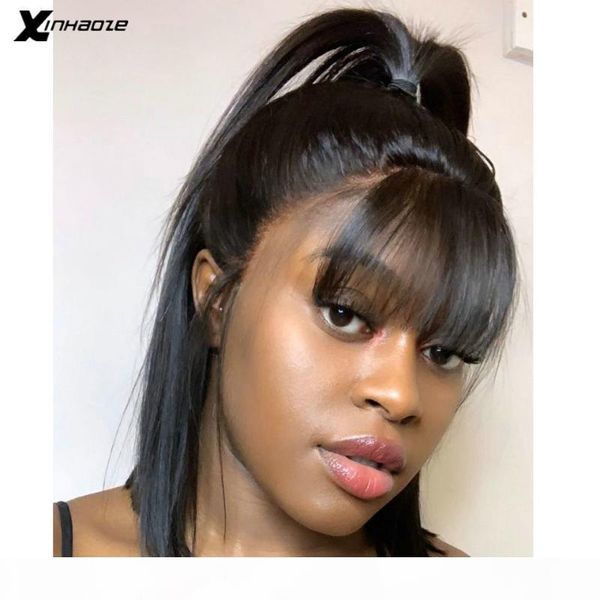 fringe wig lace front human hair wigs with thick bangs 150% peruvian hair pre plucked bob wig natural black silk base, Black;brown
fringe wig lace front human hair wigs with thick bangs 150% peruvian hair pre plucked bob wig natural black silk base, Black;brown