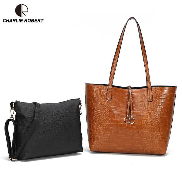 2020 new spring style fashion women lady handbags crocodile pattern totes pu hasp composite bags simple large-capacity handbag
2020 new spring style fashion women lady handbags crocodile pattern totes pu hasp composite bags simple large-capacity handbag