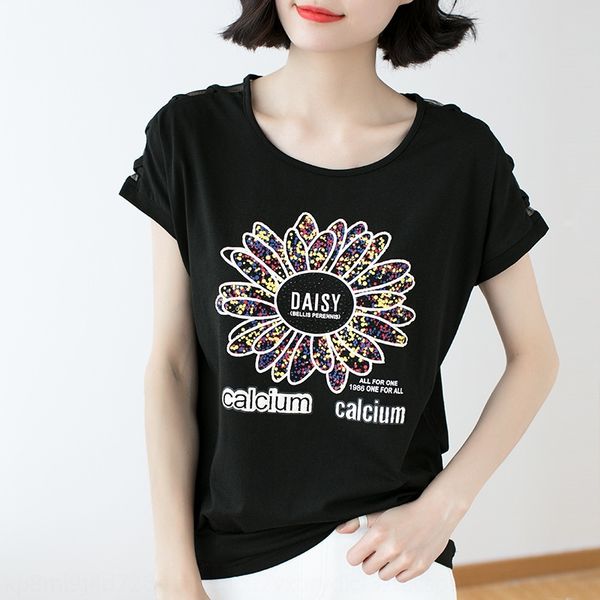 2020 summer new korean loose big fat mm half sleeve letter print drill short sleeve t-shirt for coat t-shirt women svdat, White
2020 summer new korean loose big fat mm half sleeve letter print drill short sleeve t-shirt for coat t-shirt women svdat, White