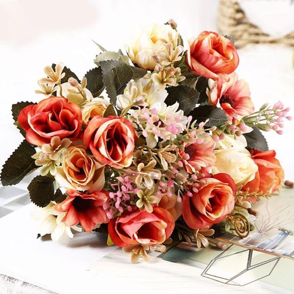 12 heads artificial rose flowers bouquet wedding decoration silk real touch fake flowers home garden diy decor floral1
12 heads artificial rose flowers bouquet wedding decoration silk real touch fake flowers home garden diy decor floral1