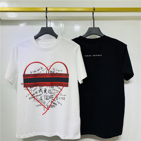 20fw spring summer europe america fashion love couple tee stripe t shirt women street casual cotton tshirt, White;black 
20fw spring summer europe america fashion love couple tee stripe t shirt women street casual cotton tshirt, White;black