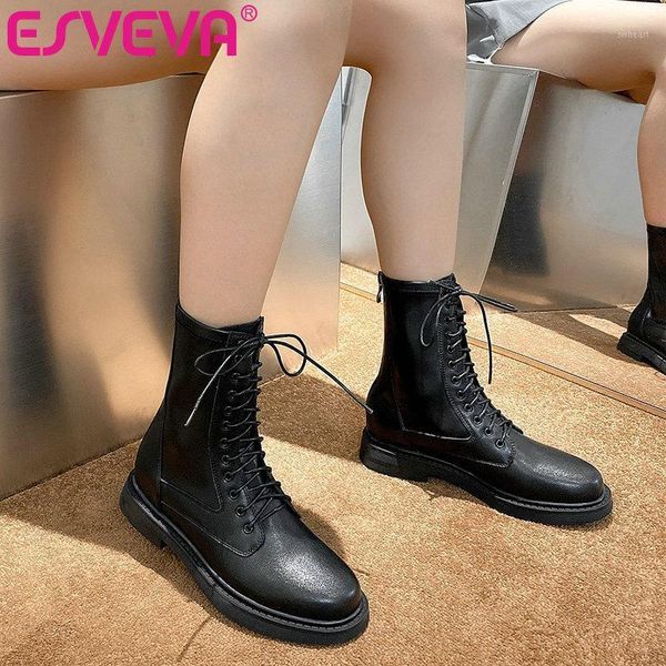 boots esveva 2021 lace up elegant genuine leather+pu zipper ankle women winter shoes low heel black size 34-391
boots esveva 2021 lace up elegant genuine leather+pu zipper ankle women winter shoes low heel black size 34-391