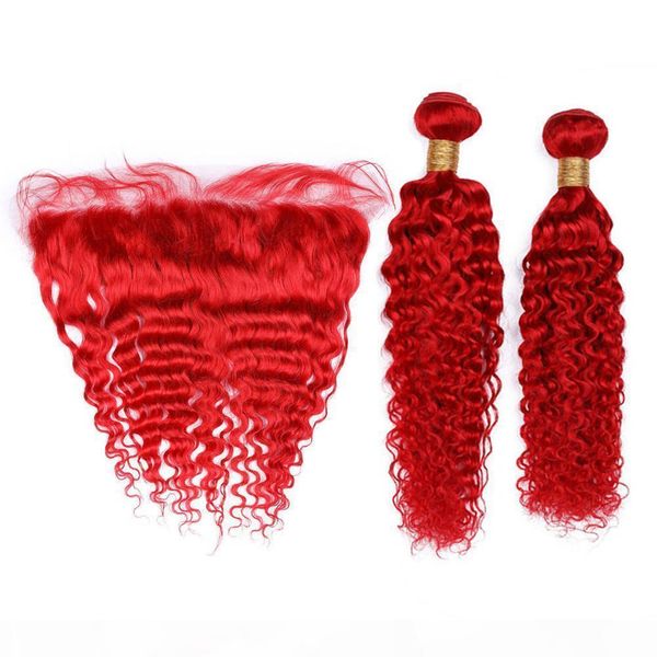 pure red deep wave brazilian virgin human hair 2bundles and frontal 3pcs lot bright red deep wavy 13x4 lace frontal closure with weaves, Black;brown
pure red deep wave brazilian virgin human hair 2bundles and frontal 3pcs lot bright red deep wavy 13x4 lace frontal closure with weaves, Black;brown