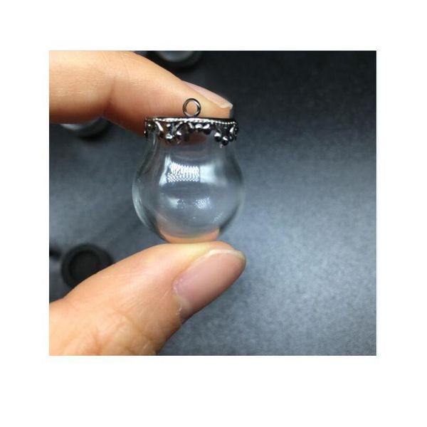 3sets 20*15mm transparent round glass globes bubble metal flower base tray jewelry necklace vial pendant diy wishing jllval, Black
3sets 20*15mm transparent round glass globes bubble metal flower base tray jewelry necklace vial pendant diy wishing jllval, Black