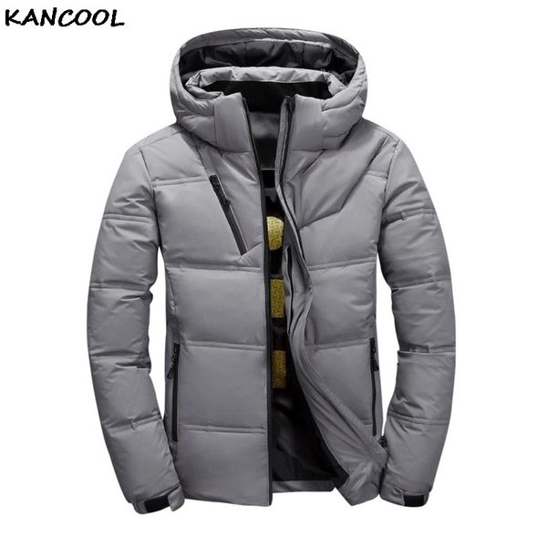 kancool winter new men down jacket men's brand hooded solid color wild parka coats casual warm white duck down jacket male 201023, Black
kancool winter new men down jacket men's brand hooded solid color wild parka coats casual warm white duck down jacket male 201023, Black