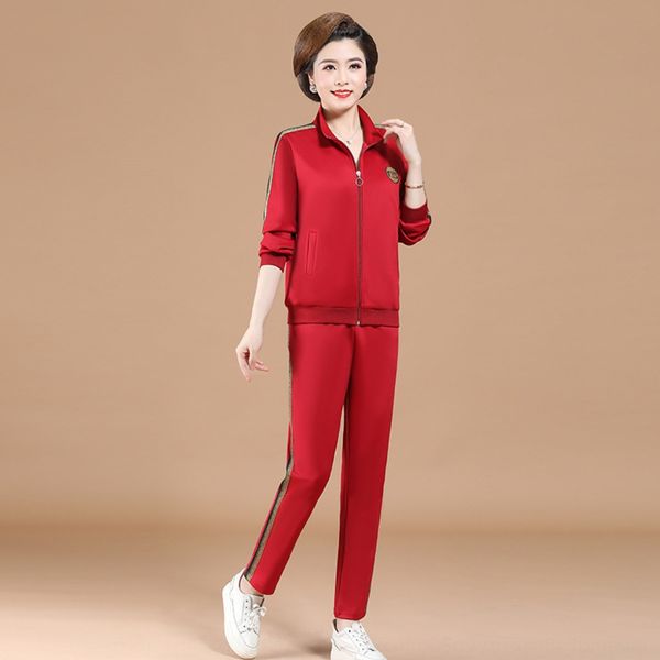 mom autumn fashion casual jacketjacket jacket sports two piece set middle aged women's 35-45 year old mother-in-law suit oub6b, Gray
mom autumn fashion casual jacketjacket jacket sports two piece set middle aged women's 35-45 year old mother-in-law suit oub6b, Gray