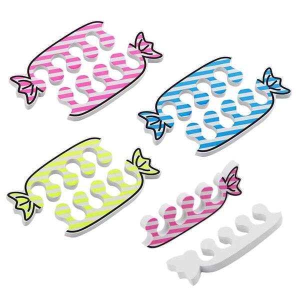 toe separators, toe straightener colorful candy shaped stretchers apply nail polish during pedicure
toe separators, toe straightener colorful candy shaped stretchers apply nail polish during pedicure