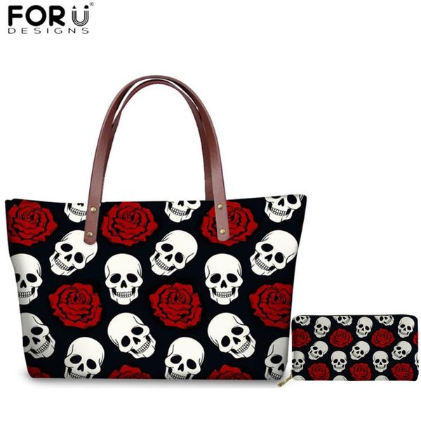 forudesigns skull rose print women handbags 2pcs/set fashion tote shoulder bag pu purse for ladies handle bag bolsa feminina
forudesigns skull rose print women handbags 2pcs/set fashion tote shoulder bag pu purse for ladies handle bag bolsa feminina