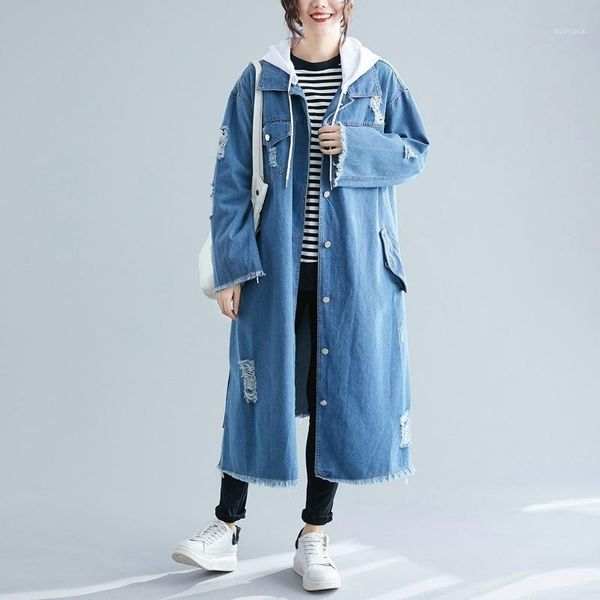 plus size women denim jeans coats ladies hooded trench overcoat casual loose outerwear autumn 2020 cardigans female 51711, Tan;black
plus size women denim jeans coats ladies hooded trench overcoat casual loose outerwear autumn 2020 cardigans female 51711, Tan;black