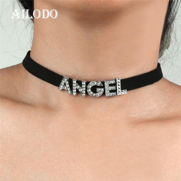 ailodo luxury crystal angel letter choker necklace collares femme statement punk lint chain necklace couple fashion jewelry gift, Golden;silver
ailodo luxury crystal angel letter choker necklace collares femme statement punk lint chain necklace couple fashion jewelry gift, Golden;silver