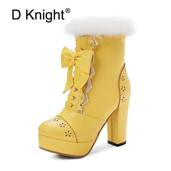 boots size 34-48 women lolita high heel student shoes sweet bow lace lady cosplay platform short winter fur round toe ankle boot, Black
boots size 34-48 women lolita high heel student shoes sweet bow lace lady cosplay platform short winter fur round toe ankle boot, Black