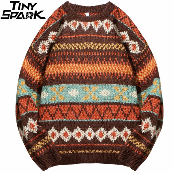 hip hop mens streetwear pullover vintage sweater striped knitted sweater cotton hip hop loose brown sweater christmas 201026, White;black
hip hop mens streetwear pullover vintage sweater striped knitted sweater cotton hip hop loose brown sweater christmas 201026, White;black