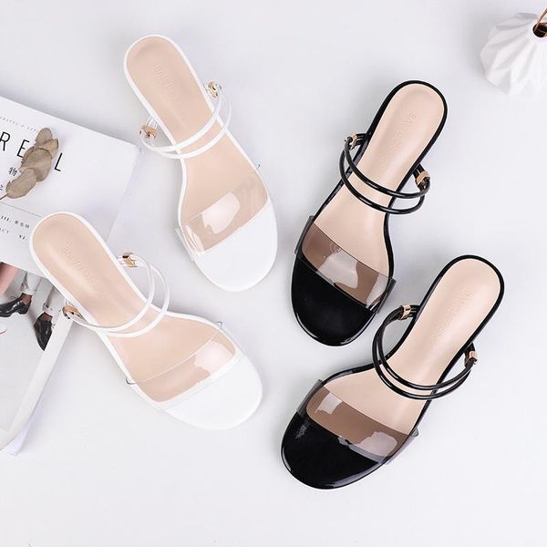 transparent sandals women black/white clear band gladiator sandalias mujer double narrow ankle band slippers cylinder heel y860
transparent sandals women black/white clear band gladiator sandalias mujer double narrow ankle band slippers cylinder heel y860