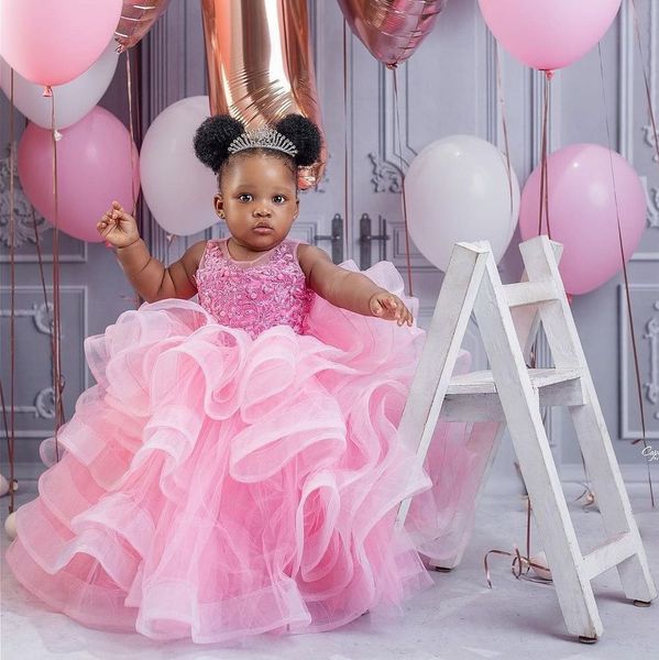pink beaded ball gown girls pageant dresses tiered princess lace flower girl dress floor length tulle first communion gowns, White;red
pink beaded ball gown girls pageant dresses tiered princess lace flower girl dress floor length tulle first communion gowns, White;red