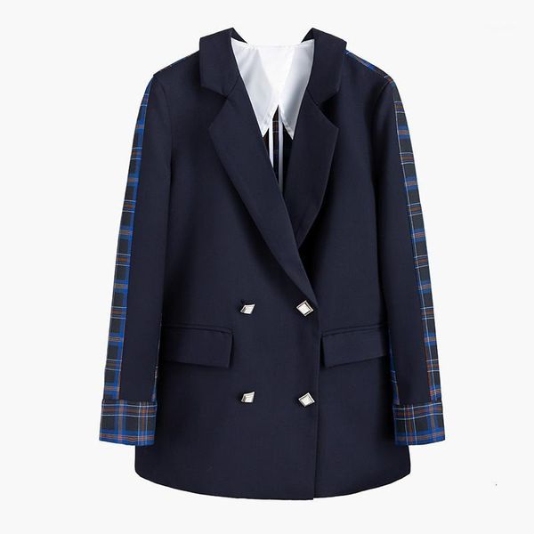 women's suits & blazers women back blue plaid bow split blazer lapel long sleeve loose fit jacket fashion tide spring autumn 2021 y8941, White;black
women's suits & blazers women back blue plaid bow split blazer lapel long sleeve loose fit jacket fashion tide spring autumn 2021 y8941, White;black