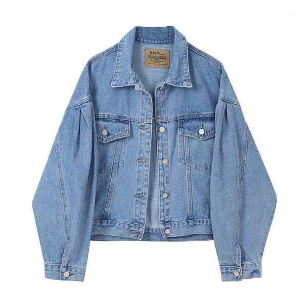 spring short women loose washed vintage puff sleeve blue denim jacket female harajuku casual jean jackets chaqueta vaquera mujer1, Black;brown
spring short women loose washed vintage puff sleeve blue denim jacket female harajuku casual jean jackets chaqueta vaquera mujer1, Black;brown