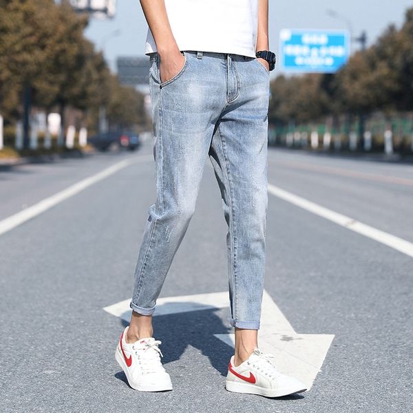men's point hole jeans 2019 new fashion brand slim elastic legged nine nine jeans ankle-length pants 9-point pants korean trend gqgnu, Blue
men's point hole jeans 2019 new fashion brand slim elastic legged nine nine jeans ankle-length pants 9-point pants korean trend gqgnu, Blue