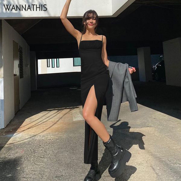 wannathis midi dress women summer sleeveless party dresses lace up strap hight side split black backless long dresses y0118, Black;gray
wannathis midi dress women summer sleeveless party dresses lace up strap hight side split black backless long dresses y0118, Black;gray