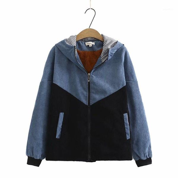 plus size hooded corduroy fleece inside women loose jackets 2021 new winter casual ladies warm jacket female coats 1, Black;brown
plus size hooded corduroy fleece inside women loose jackets 2021 new winter casual ladies warm jacket female coats 1, Black;brown