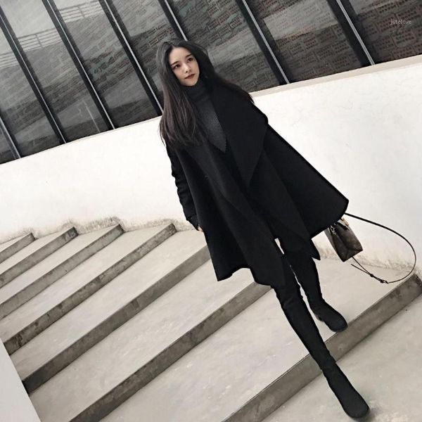 cape coat female autumn and winter 2019 new style woolen coat women's mid-length korean-style little double-sided cashmere1, Black;brown
cape coat female autumn and winter 2019 new style woolen coat women's mid-length korean-style little double-sided cashmere1, Black;brown