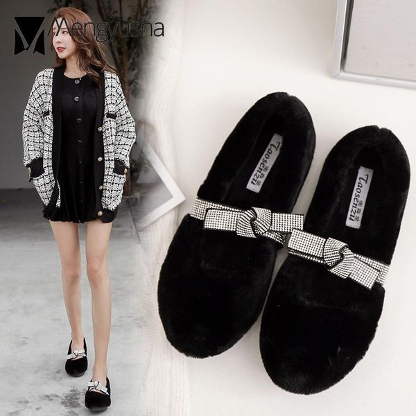 cashmere flats female crystal bow-knot fur loafers cotton shoes women shearling mary jane shoes woman plush rhinestone moccasins, Black
cashmere flats female crystal bow-knot fur loafers cotton shoes women shearling mary jane shoes woman plush rhinestone moccasins, Black
