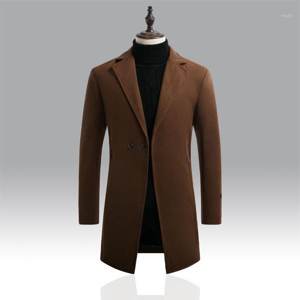 gustomerd nice winter wool thick coat men solid single button long trench coats men fashion casual long jacket windbreaker1, Black
gustomerd nice winter wool thick coat men solid single button long trench coats men fashion casual long jacket windbreaker1, Black
