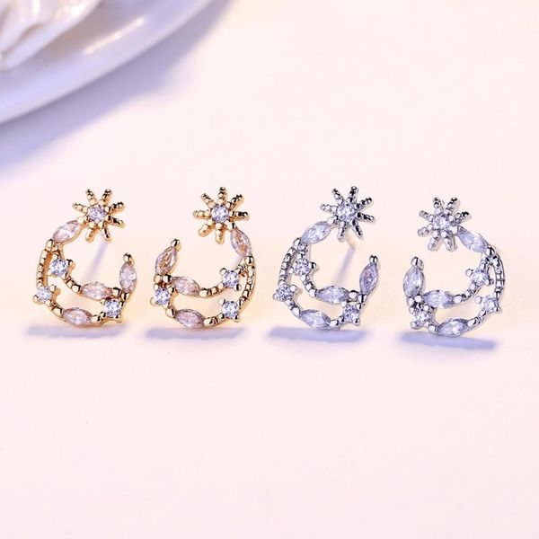 s925 silver plated sun moon stud earring for women fashionable trendy earrings, Golden;silver
s925 silver plated sun moon stud earring for women fashionable trendy earrings, Golden;silver