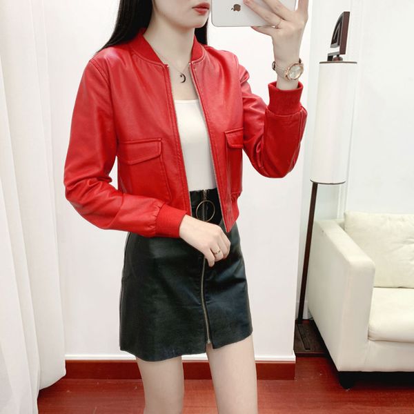 2021 new couro do falso das mulheres zper casual vermelho preto prata jaquetas curto biker feminino jaqueta de y0hj, Black
2021 new couro do falso das mulheres zper casual vermelho preto prata jaquetas curto biker feminino jaqueta de y0hj, Black