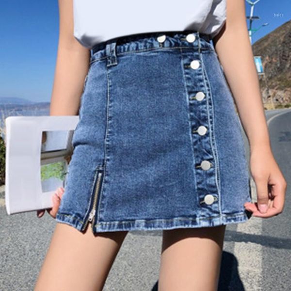 summer denim skirt women spring summer zipper new side buttons high waist women's mini skirt black blue saias jeans a line1
summer denim skirt women spring summer zipper new side buttons high waist women's mini skirt black blue saias jeans a line1