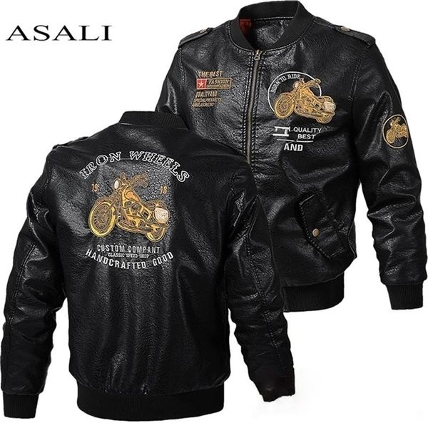 male leather jacket slim fit coat men stand collar jaqueta pu coats biker jackets casual motorcycle faux fur s- jacket fleece lj201215, Black;brown
male leather jacket slim fit coat men stand collar jaqueta pu coats biker jackets casual motorcycle faux fur s- jacket fleece lj201215, Black;brown