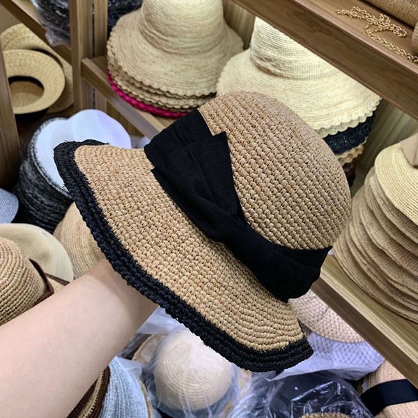 new korean spring summer straw women's bow tie decorative hat sunscreen and sunshade, Blue;gray
new korean spring summer straw women's bow tie decorative hat sunscreen and sunshade, Blue;gray