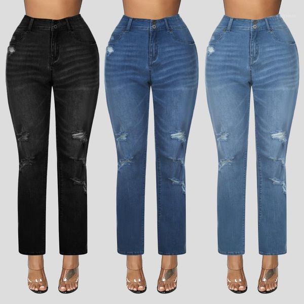 new women's jeans plus size women button pocket high waist denim pants hole casual jeans trousers 2021 autumn winter trousers1, Blue
new women's jeans plus size women button pocket high waist denim pants hole casual jeans trousers 2021 autumn winter trousers1, Blue