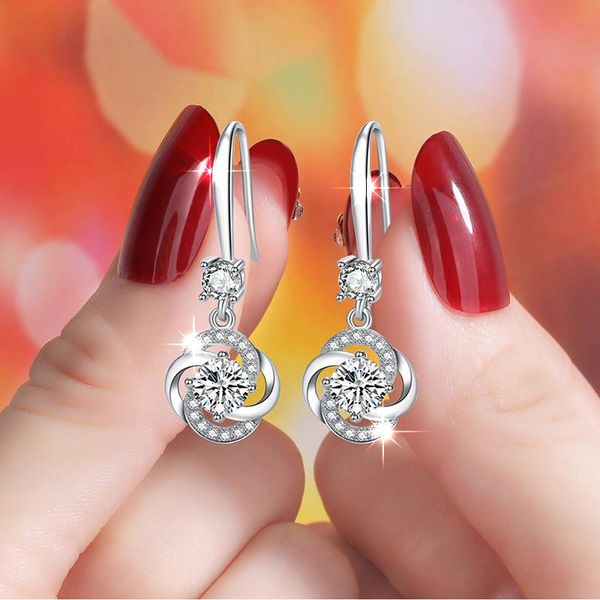Silver 925 Earrings Silver 925 Jewelry White Zircon Earrings Fashion Korean Ear Jewelry Women Party Dating Gift
Silver 925 Earrings Silver 925 Jewelry White Zircon Earrings Fashion Korean Ear Jewelry Women Party Dating Gift