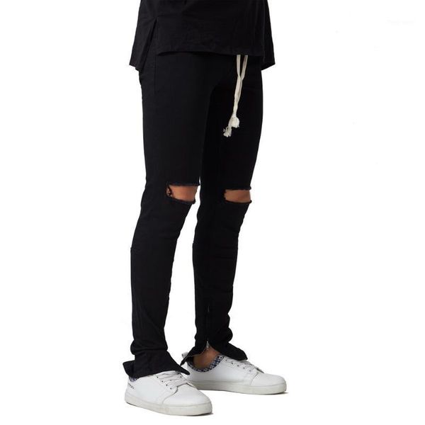 2020 new men's stretch elastic side ankle zipper ripped destroyed hip hop skinny jeans1, Blue
2020 new men's stretch elastic side ankle zipper ripped destroyed hip hop skinny jeans1, Blue