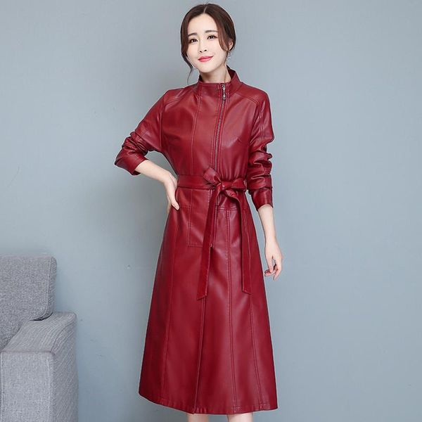 women's leather & faux plus size x-long jacket women 2021 autumn winter trench coat with belt fashion black long coats
women's leather & faux plus size x-long jacket women 2021 autumn winter trench coat with belt fashion black long coats