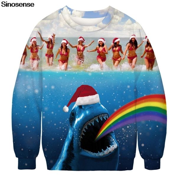ugly christmas sweater 3d shark funny christmas sweatshirt men women autumn winter clothing pullover xmas sweaters jumpers 201105, White;black
ugly christmas sweater 3d shark funny christmas sweatshirt men women autumn winter clothing pullover xmas sweaters jumpers 201105, White;black